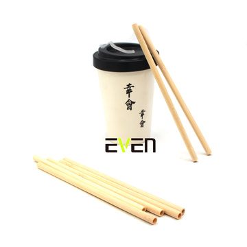 Natural material bamboo straw set 10 pcs per bag with clean brush